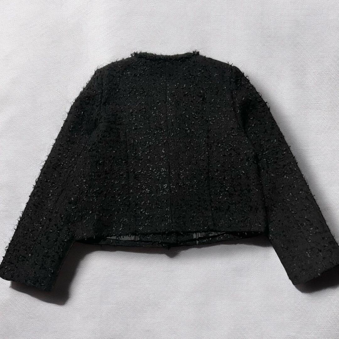JUSGLITTY 美香さんコラボ ツイードジャケット　黒　金ボタン