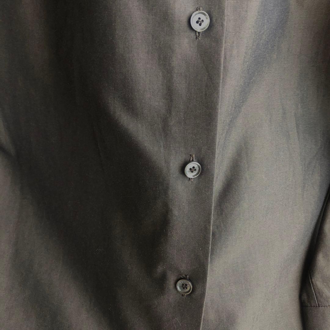 CELINE長袖ブラウス　セリーヌCマカダム刺繍　光沢　艶感　コットン100%