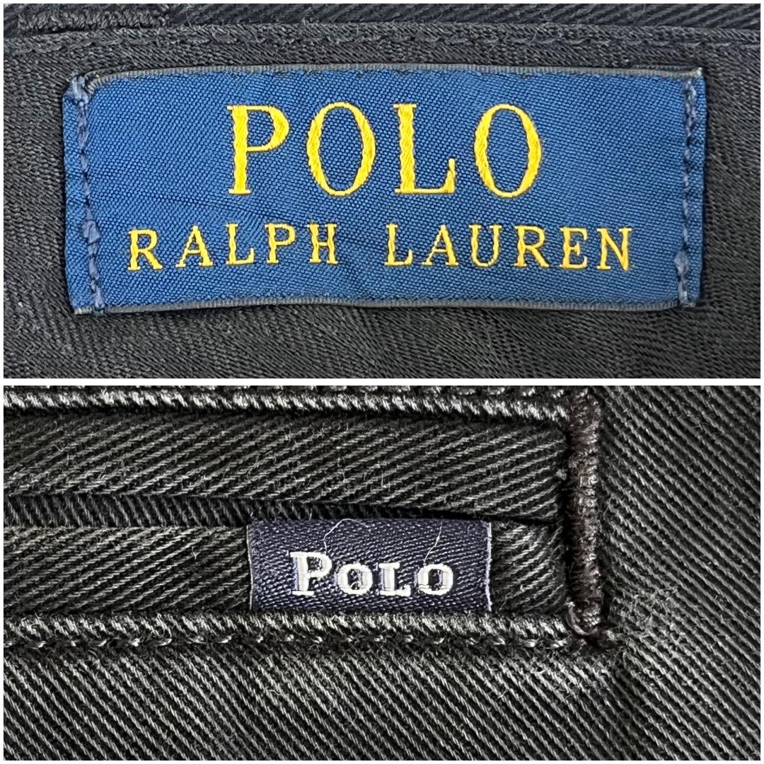 ポロ ラルフローレン W38 ポロチノ チノパン ボトム 古着 黒 16611