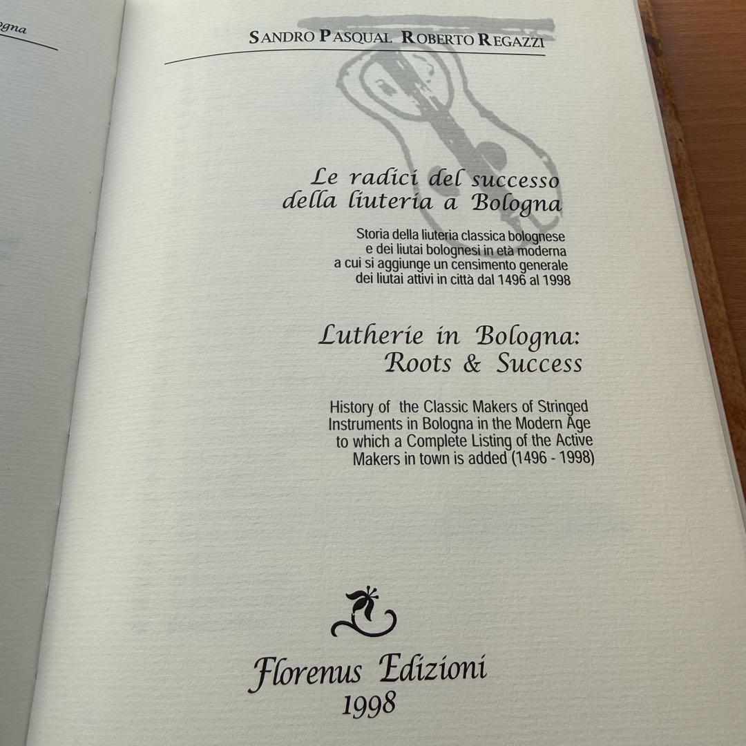 絶版希少本Lutherie in Bologna Roots & Success
