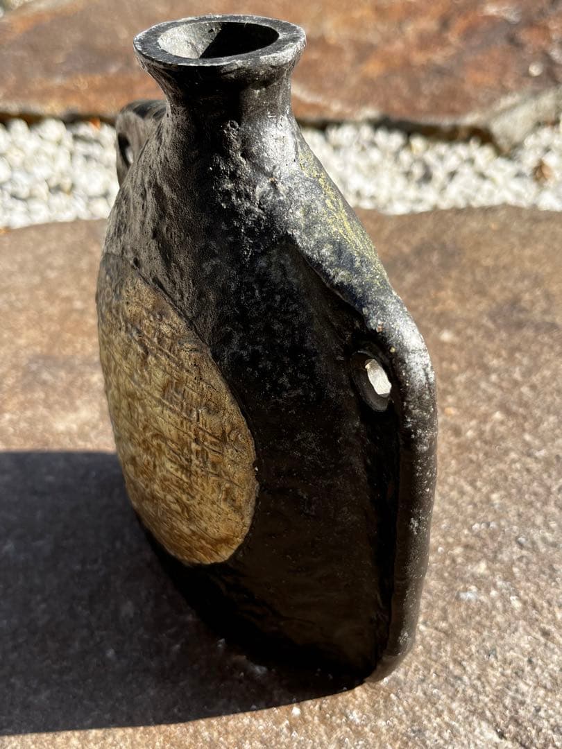 青銅　ブロンズ　花瓶　花器　高岡銅器