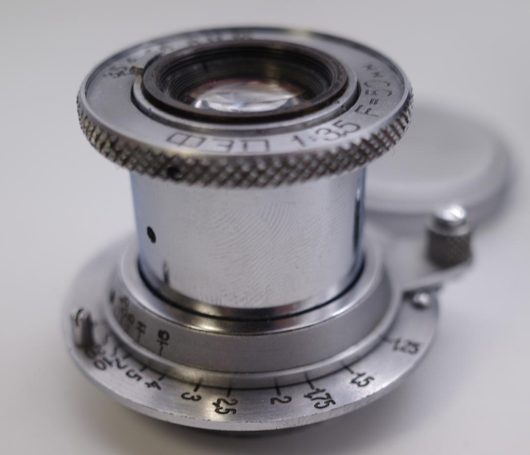 14　希少　沈胴式オールドレンズ FED 50　L39 純正ケース付