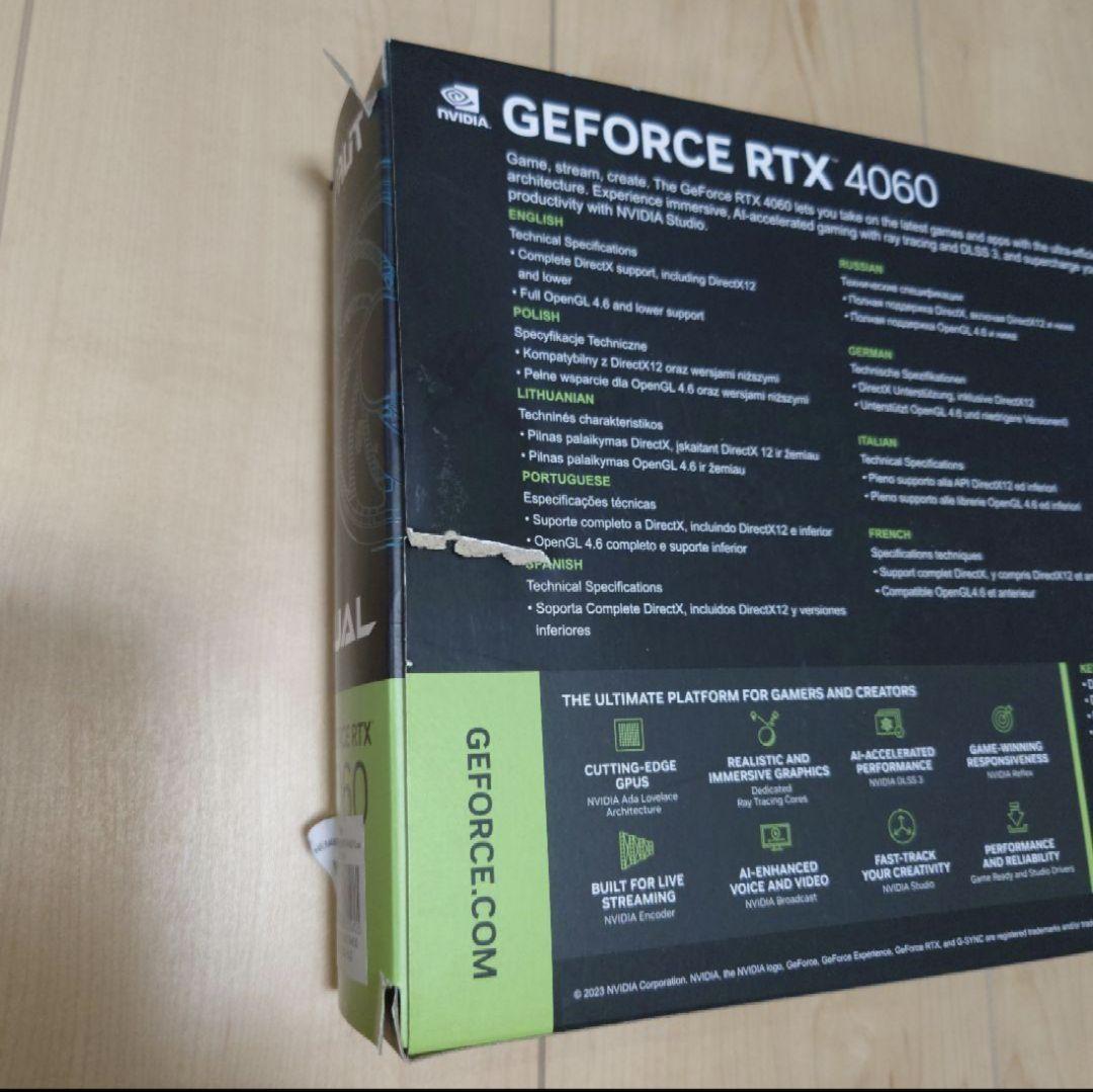 グラフィックボード・グラボ・ビデオカード Palit GeForce RTX 4060 8GB OC DUAL