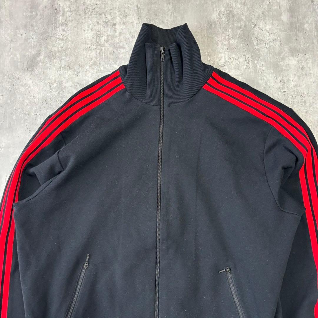 80's- adidas アディダス　トラックジャケット　赤　黒　5号