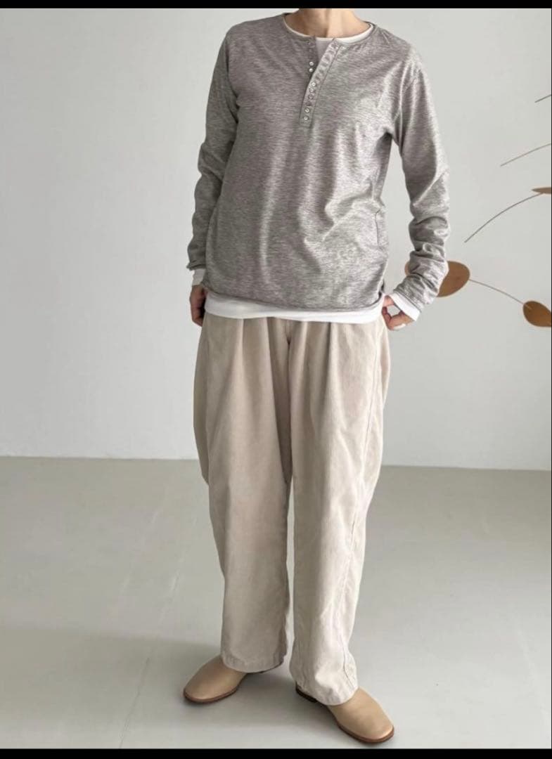 【美品】argue COTTON YAKWOOL HENRY-NECK LT