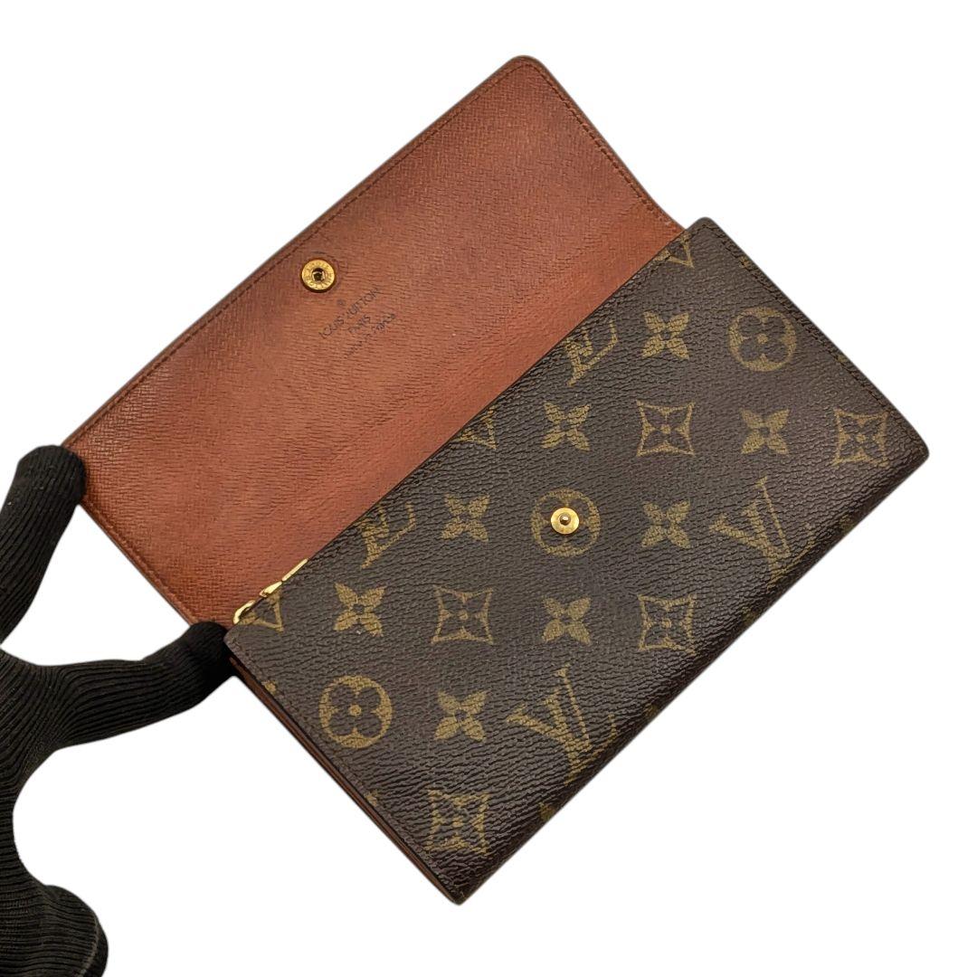 良品 ルイヴィトン モノグラム ポシェット ポルトモネ クレディ 966