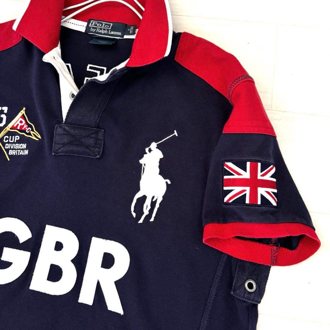 POLO ラルフローレン ポロシャツ　ビッグポニー　イギリス国旗 チーフキーフ