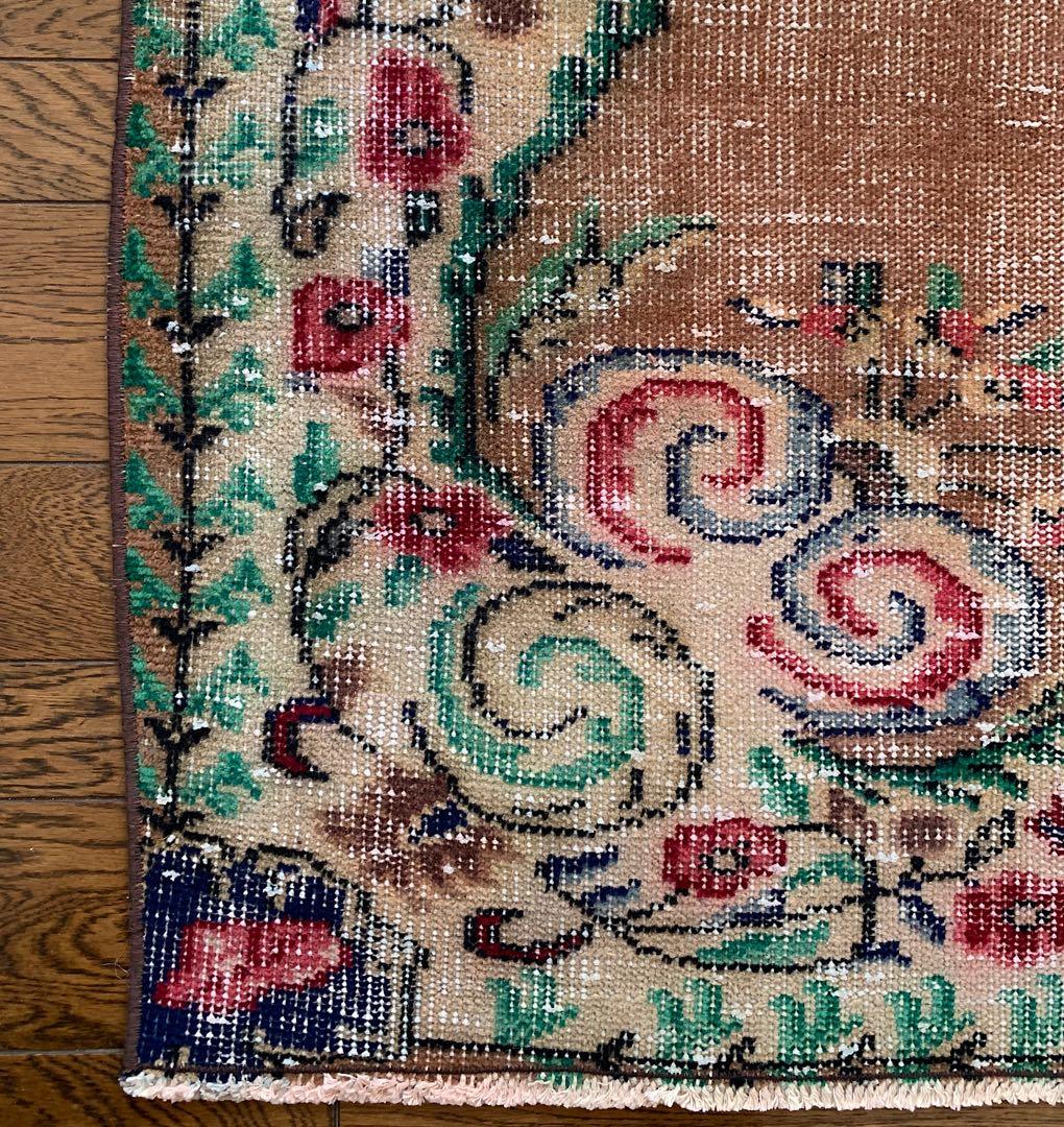 nyao様 超大判　271×140 超レア　トルコヴィンテージラグ　テラコッタ