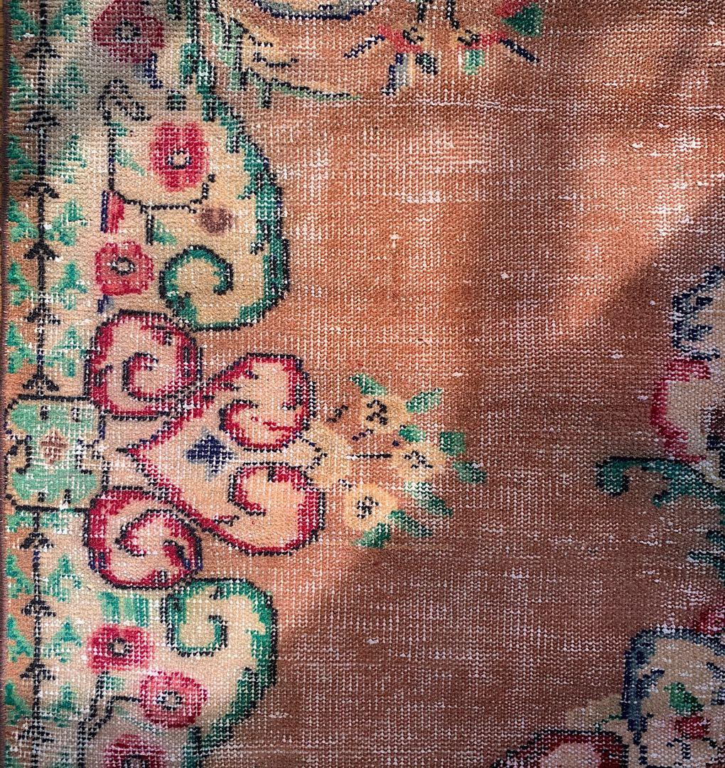 nyao様 超大判　271×140 超レア　トルコヴィンテージラグ　テラコッタ