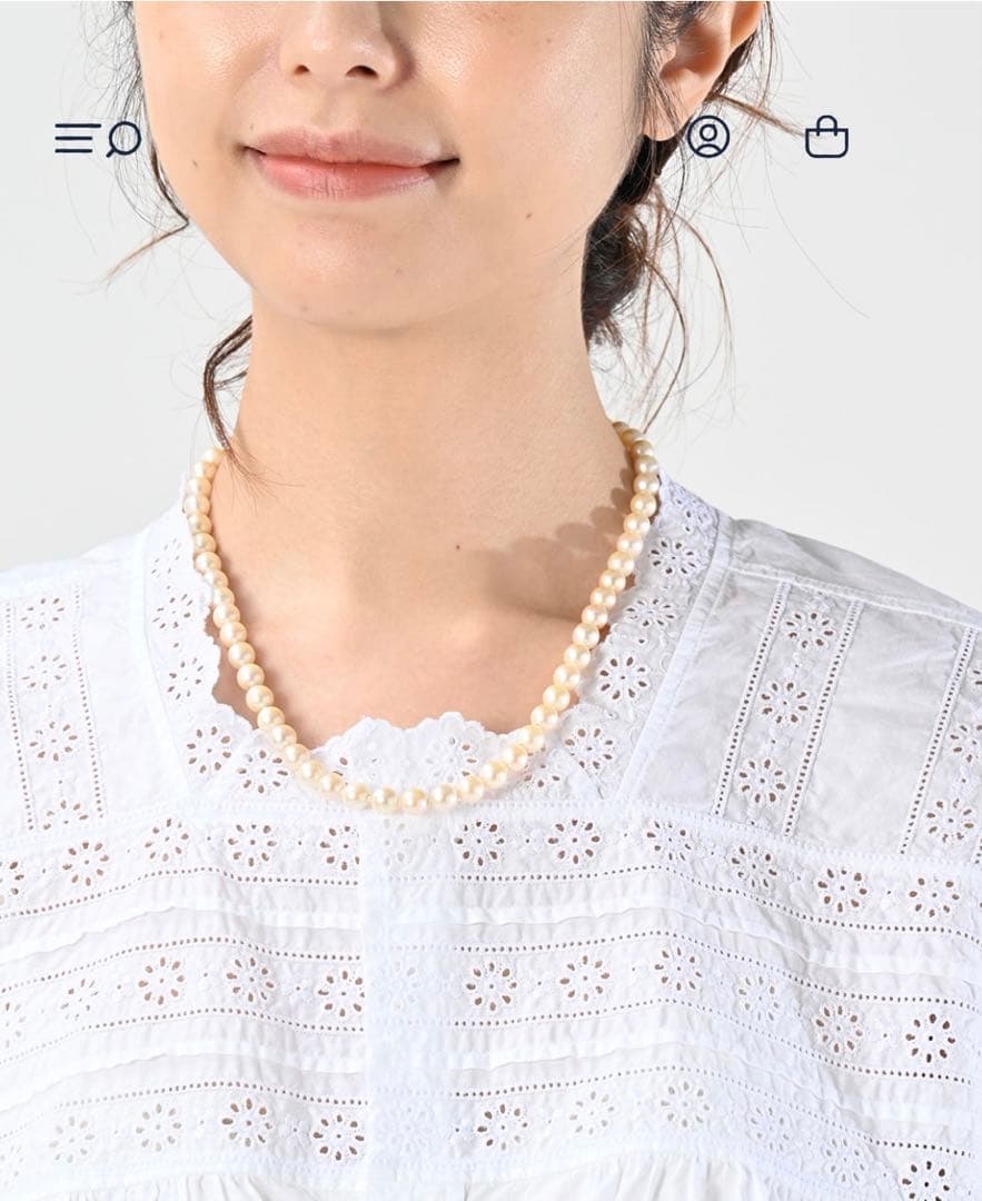 本日限定お値下げ　2025新品45R スーピマバチストのカットワークブラウス　白