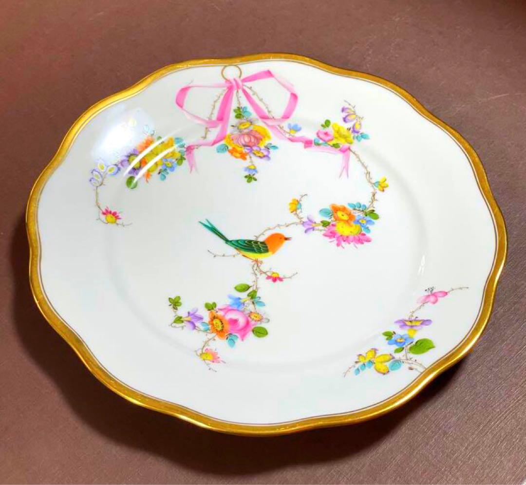 HEREND ヘレンド地中海の庭デザートプレートマスターペインターサイン入19c