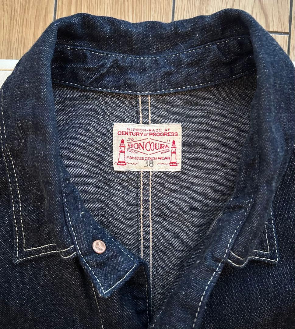 m*o様 BONCOURA デニムカバーオール サイズ38 濃紺 美品 日本製