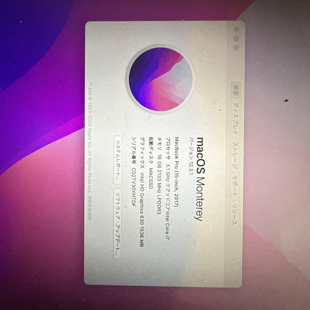 MacBook本体 Apple MacBook Pro 16-inch A2485