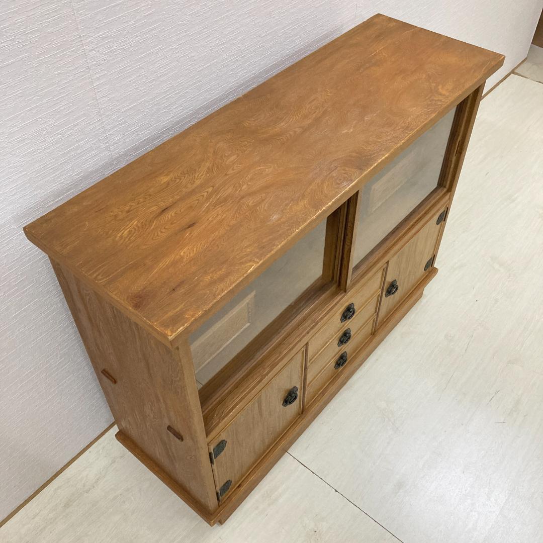 屋久杉　飾り棚　茶棚　茶箪笥　水屋　キャビネット 漆塗り　民芸　古民家