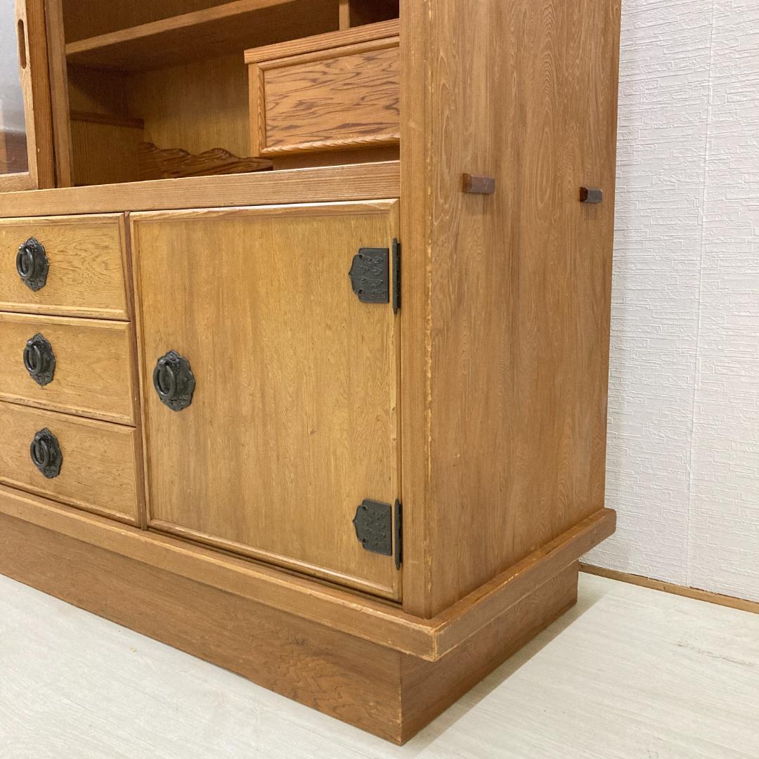 屋久杉　飾り棚　茶棚　茶箪笥　水屋　キャビネット 漆塗り　民芸　古民家