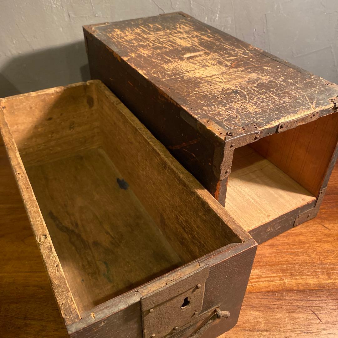 時代物 銭函 骨董品 船箪笥 古道具 小引き出し 古民家 幕末明治 アンティーク