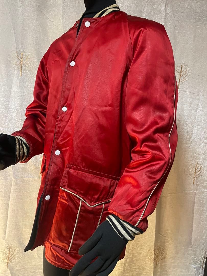 50's リバーシブル　ロングスタジャン　ファラオ　Aブラック×Bレッド