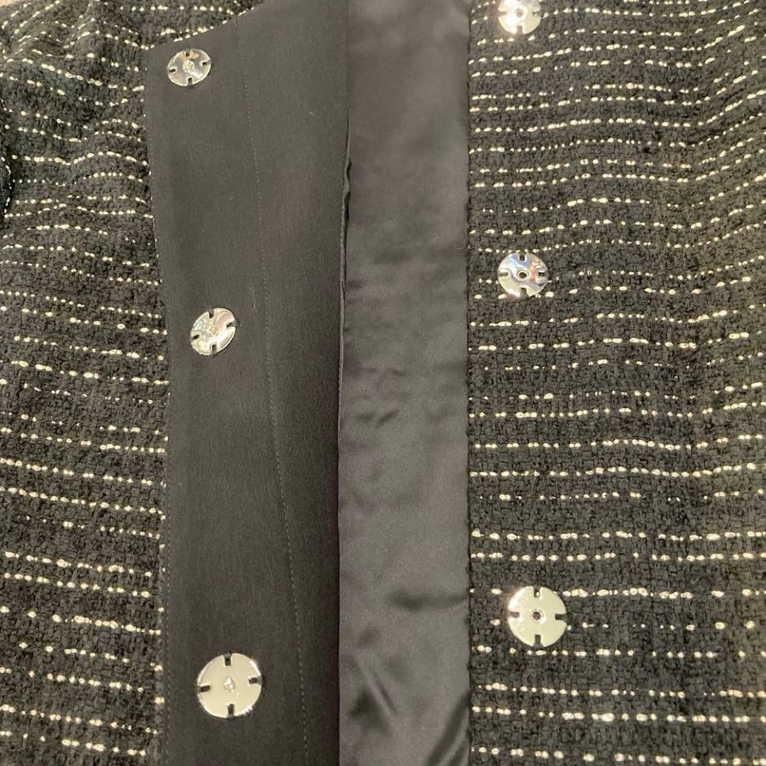 【新品タグ付き】Aga アーガ　GIOLICA ノーカラーツイードジャケット