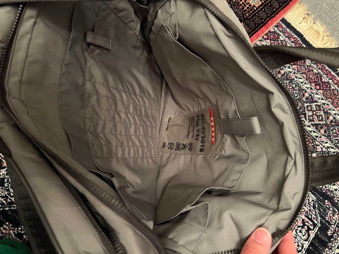 PRADA プラダスポーツ　グレー ナイロン ショルダーバッグ