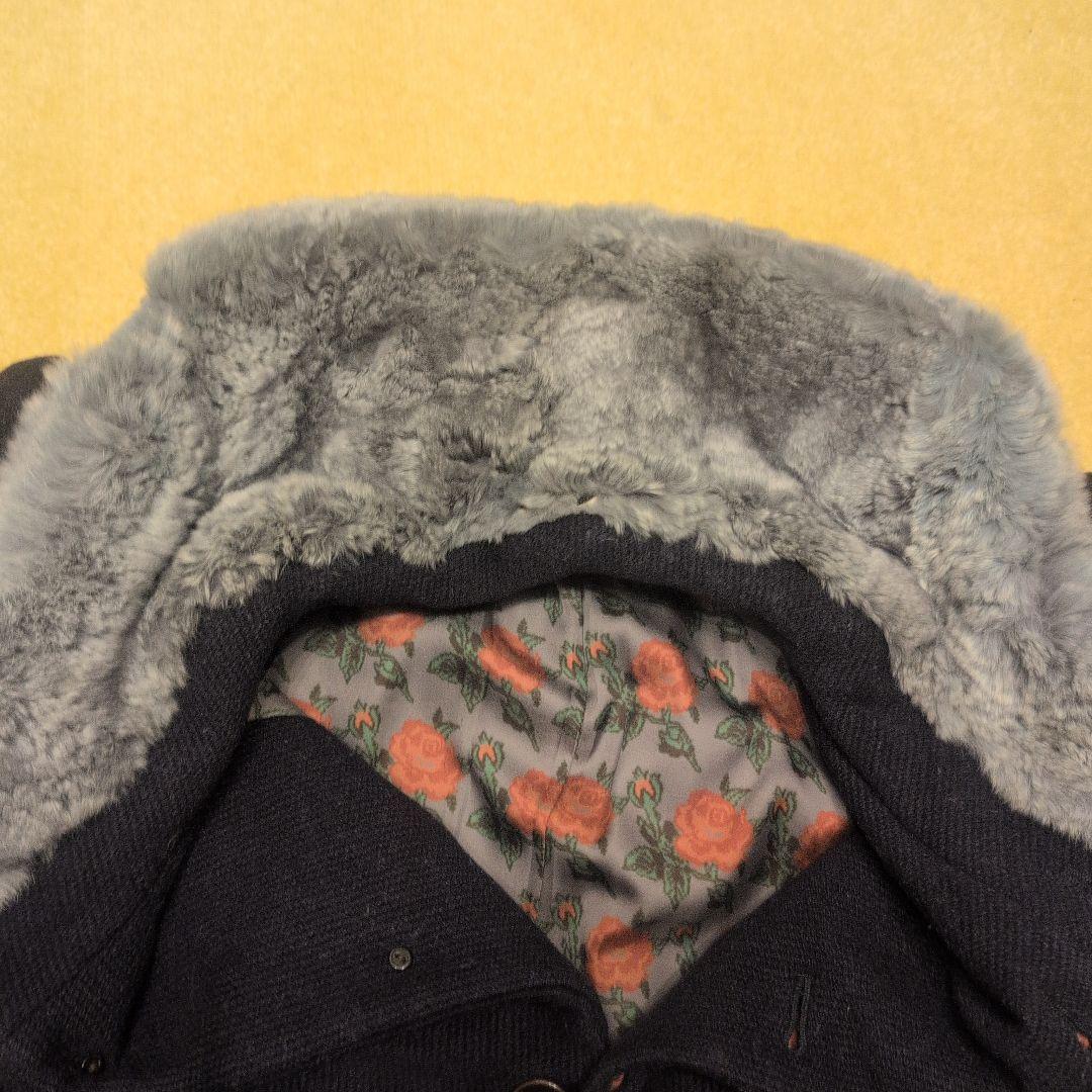 星*様 UNDERCOVER ラビットファー付きウールコート