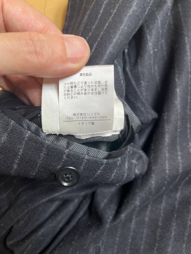 E.Formicola エリコフォルミコラ　濃紺チョークストライプスーツ