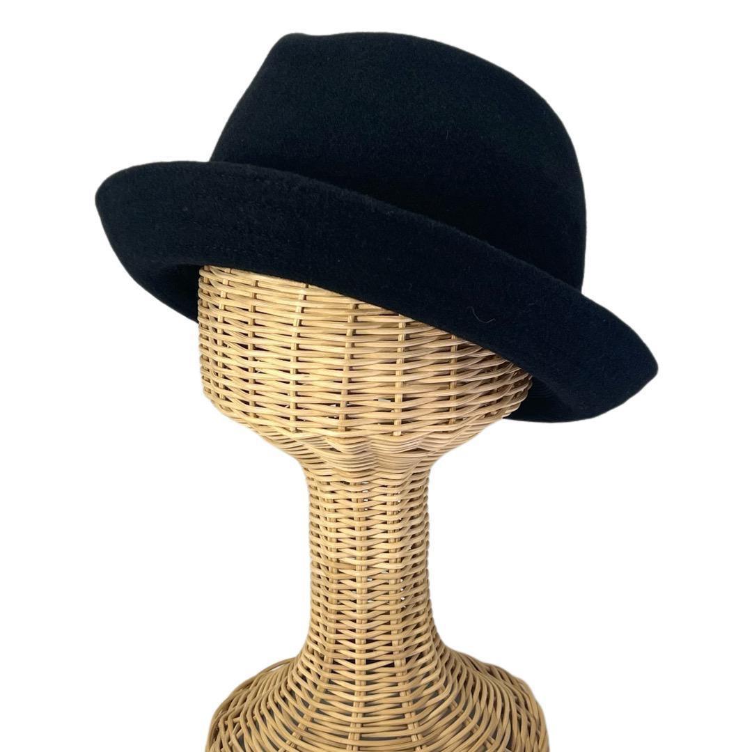 SALE❄️BIG　KANGOL　中折れハット　ウール素材　黒　XLサイズ