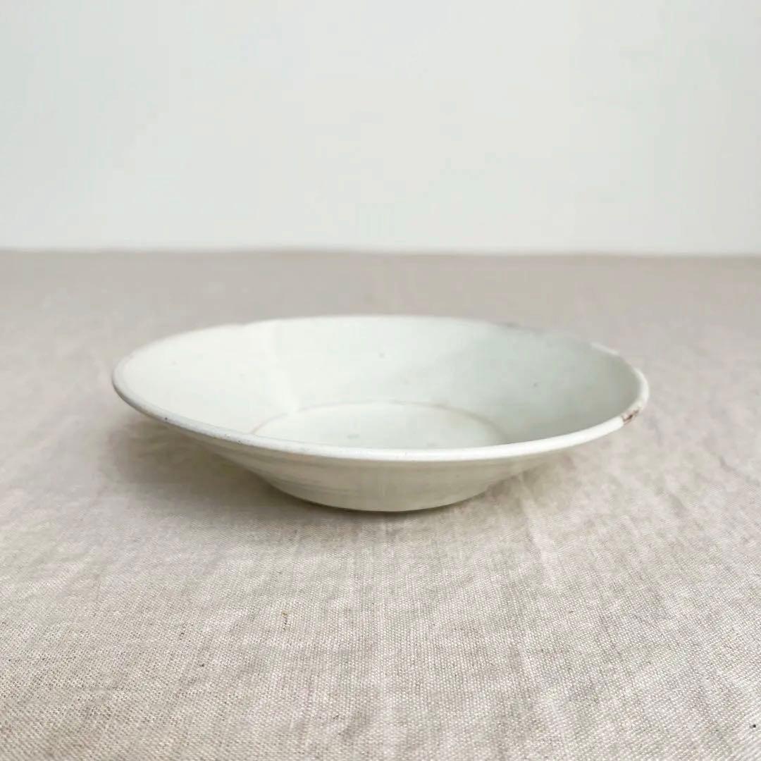 荒賀文成　粉引6寸つば皿　2枚セット