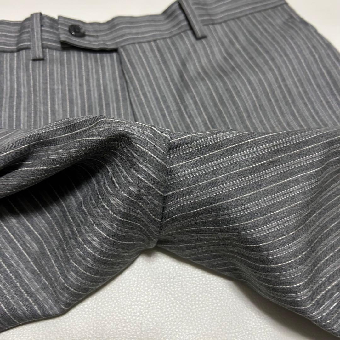 美品✨ヨウジヤマモト スーツ セットアップ ストライプ 背抜き 2ボタン グレー