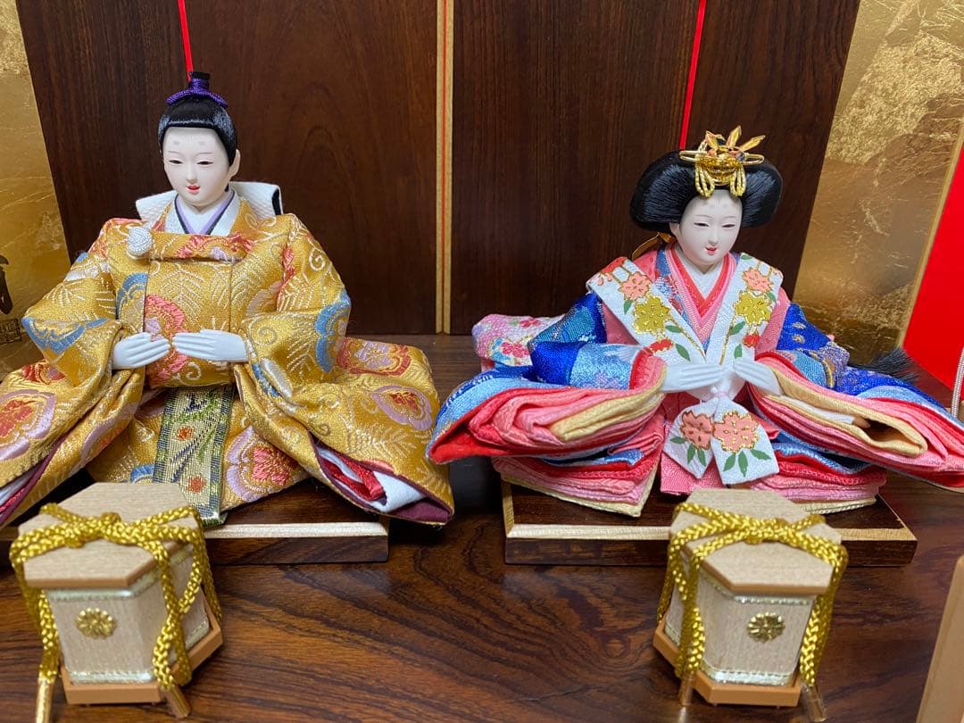 東京久月　雛人形　親王飾り収納セット・サイズ間口約４５×奥行約３０×高さ約４２㎝