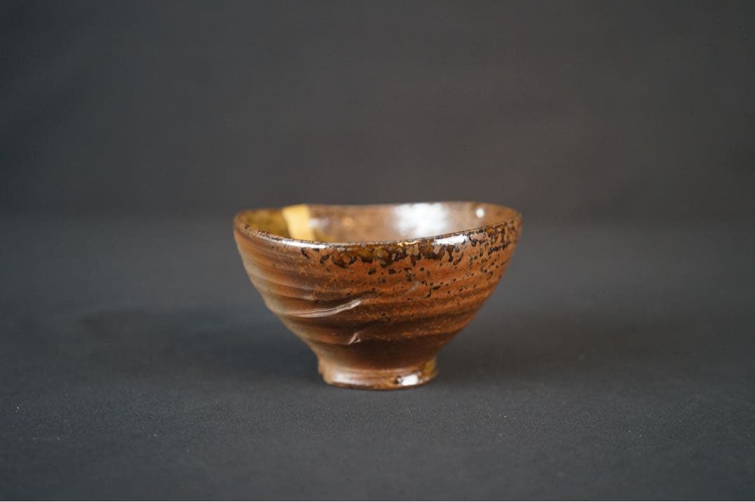 常滑の名工 滝田椿渓 真焼 茶碗 共箱 茶道具