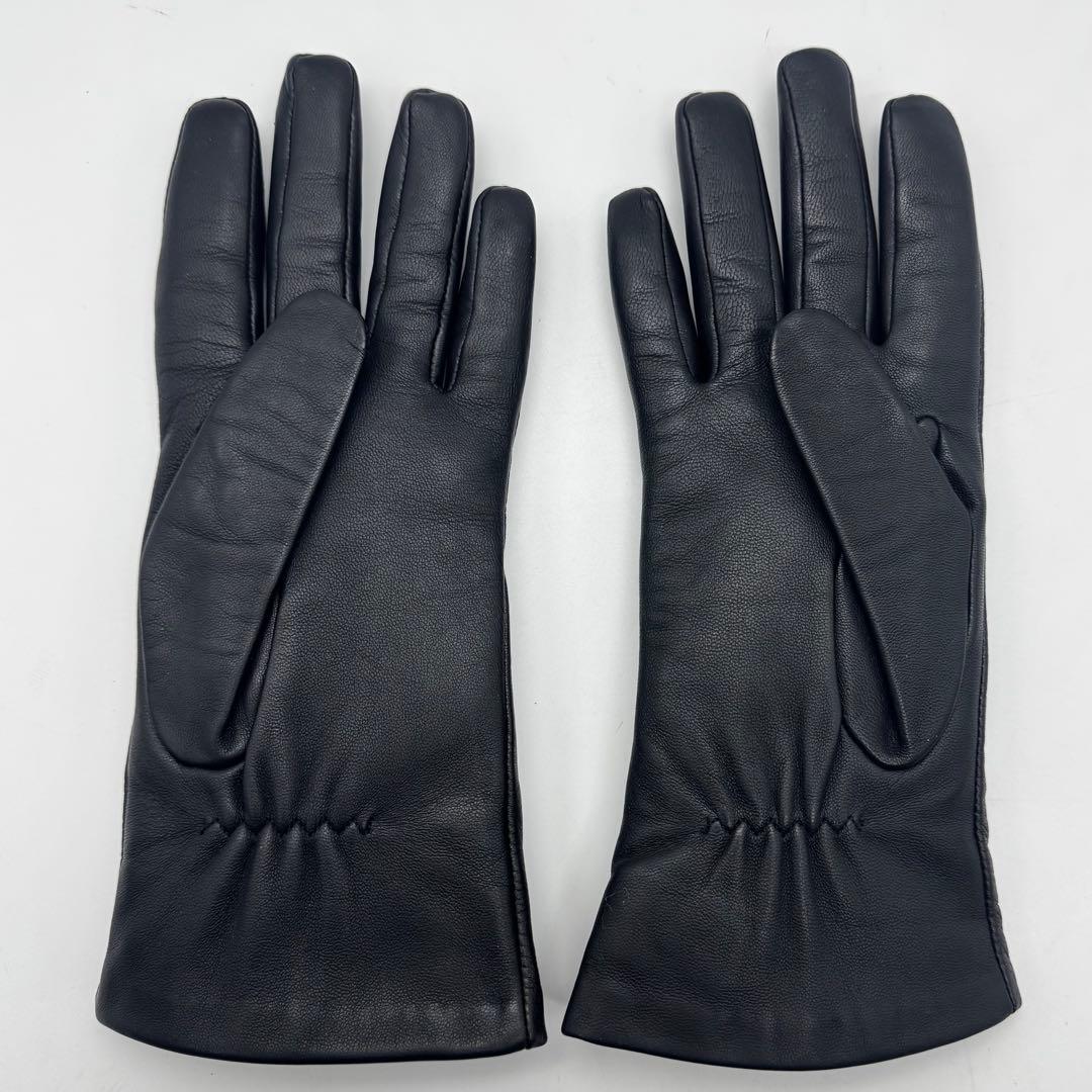 DENTS デンツ レザーグローブ 手袋 シルク ブラック系 防寒具 レディース