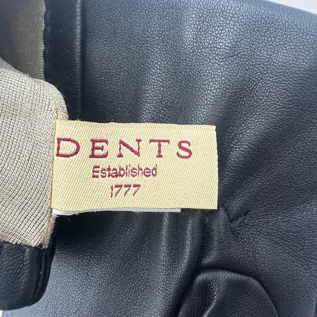DENTS デンツ レザーグローブ 手袋 シルク ブラック系 防寒具 レディース