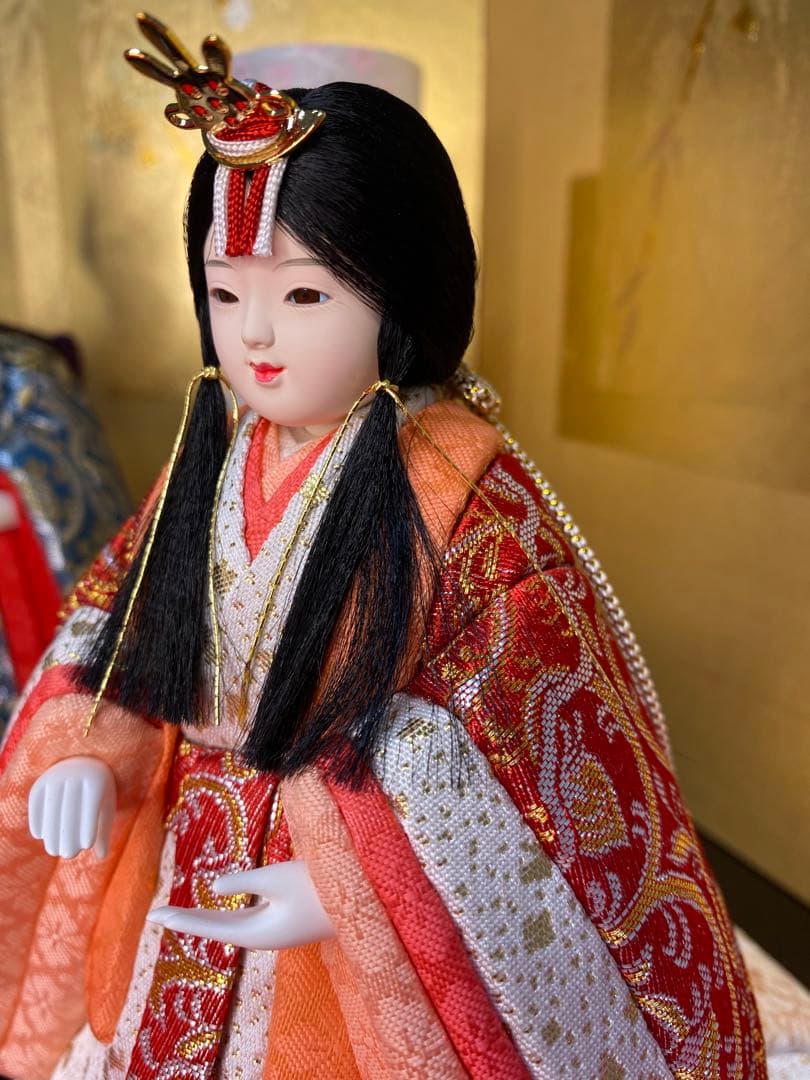 東京久月　木目込人形　ほのか立ち親王飾り・頭　杉田明十志　原作・木目込　新井久夫