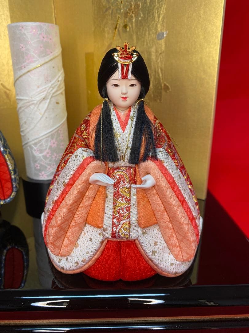 東京久月　木目込人形　ほのか立ち親王飾り・頭　杉田明十志　原作・木目込　新井久夫