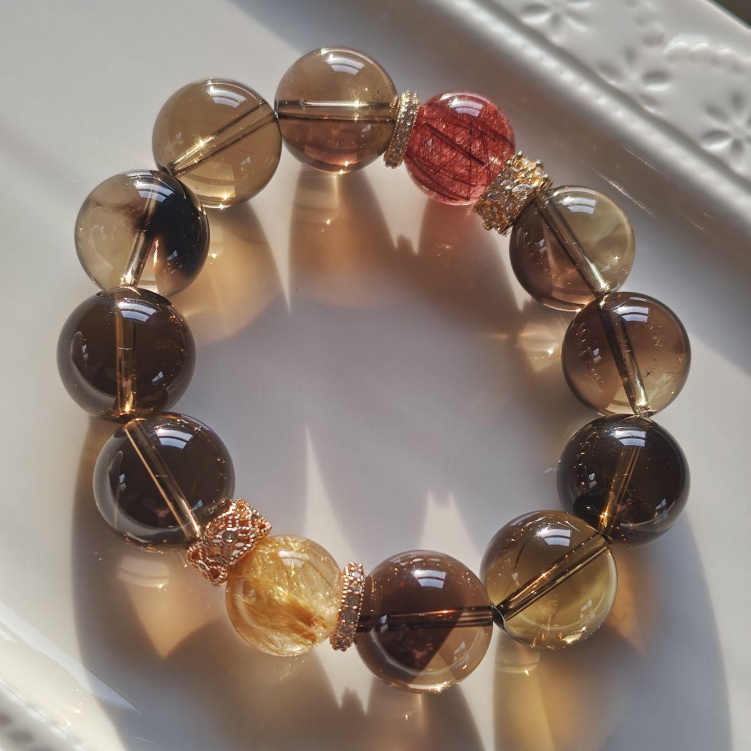 専用です♡非加熱ナチュラルスモーキーシトリン　極上レッドルチル極上ゴールドルチル