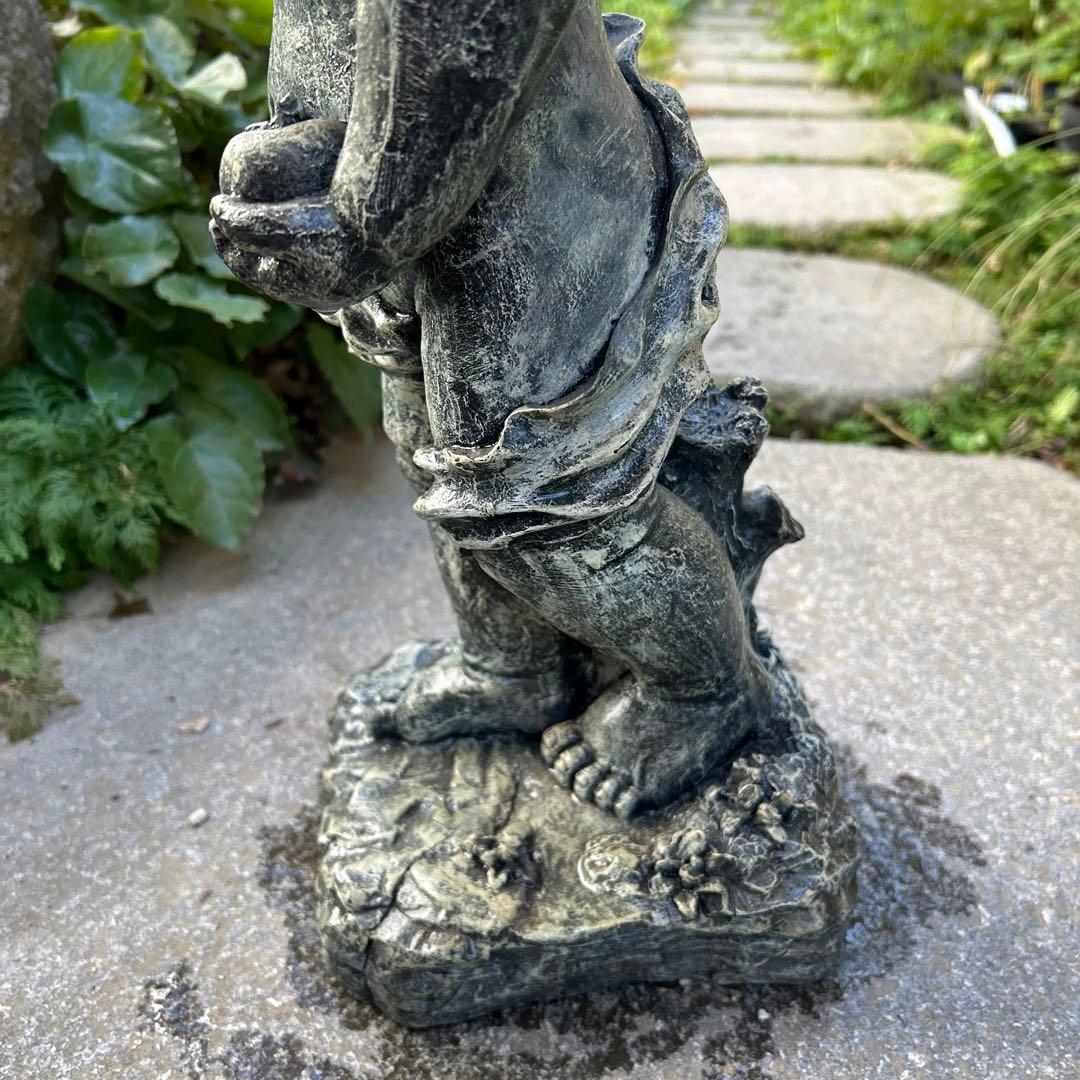 ガーデン大型オーナメント　オブジェ　小鳥と歌うケルビム　新品未使用保管品