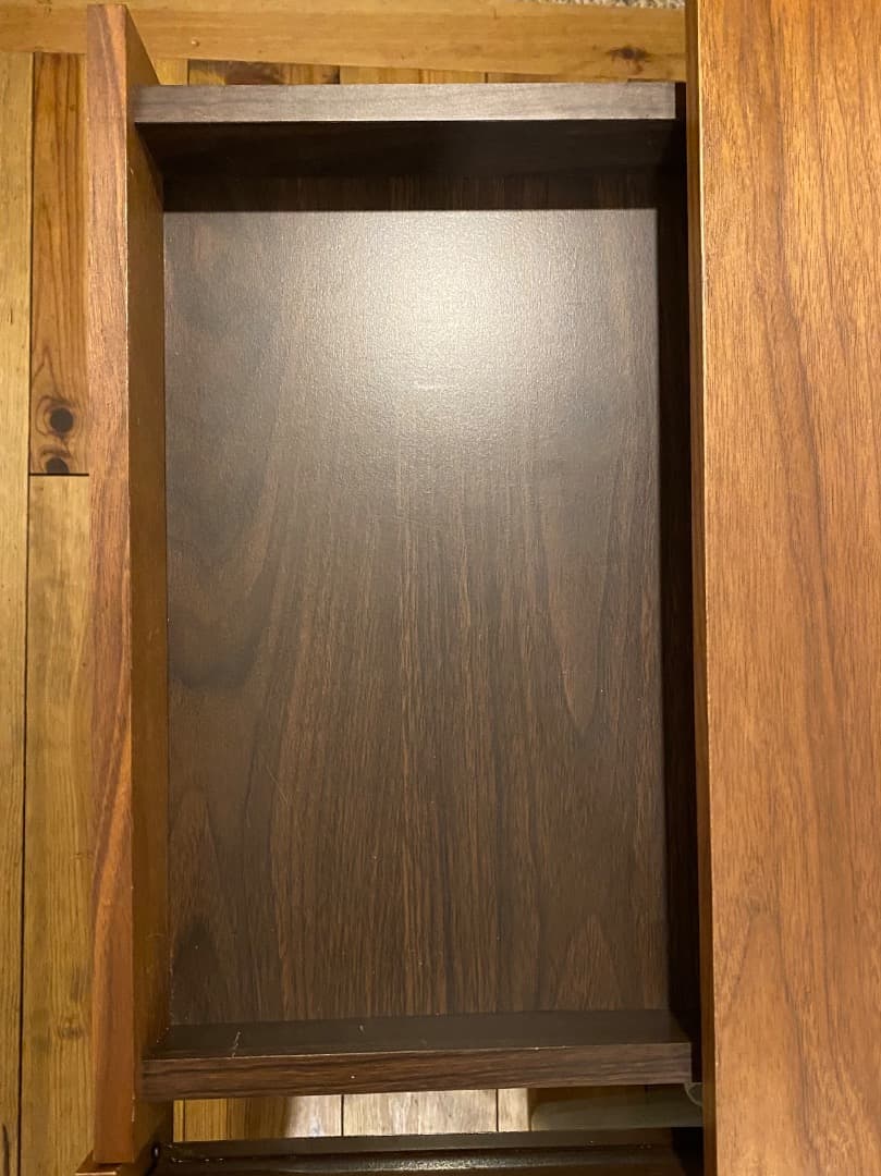 anthem ブラウン木製　パソコンデスク　引き出し　送料込み