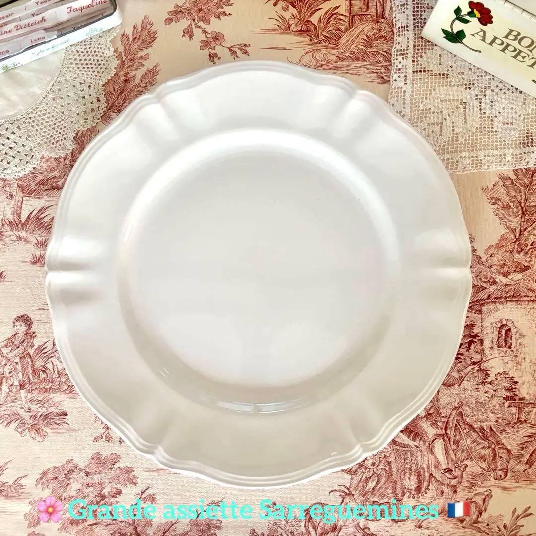 お値下げ♡美品˚✧₊フランスアンティーク˚✧ サルグミンヌの花リムꕤ︎︎大皿❁⃘˚✧⁎