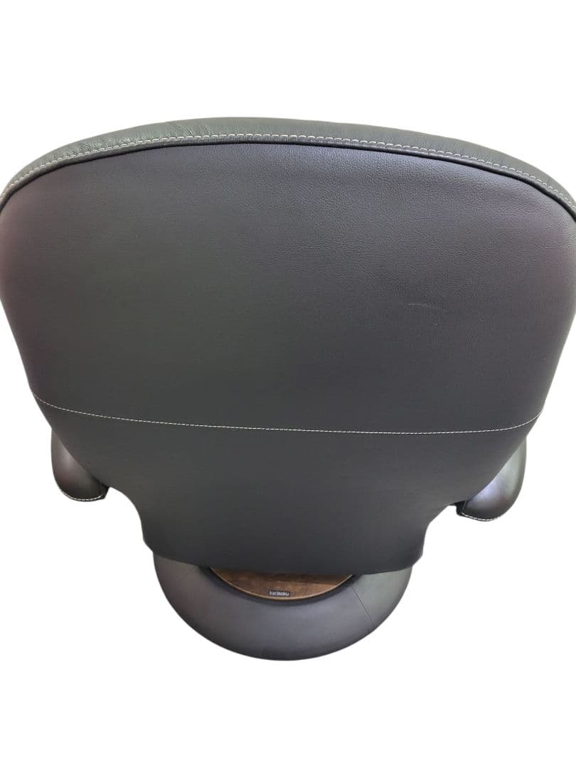 【廃盤希少】カリモク 高級本革 リクライニングチェア レザー 椅子