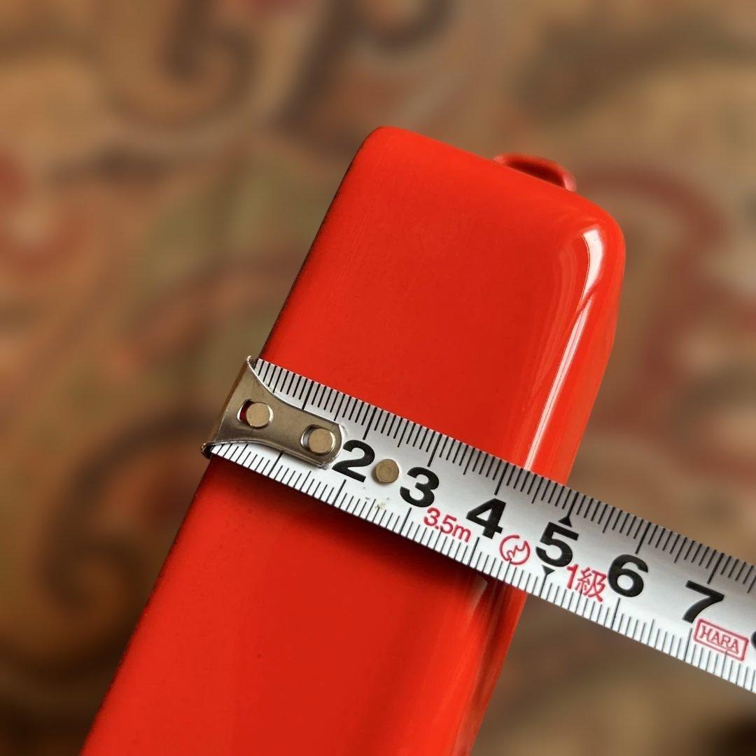 166◆DANSK 27cm ラージベイカー　両手鍋　スクエア型　赤いホーロー