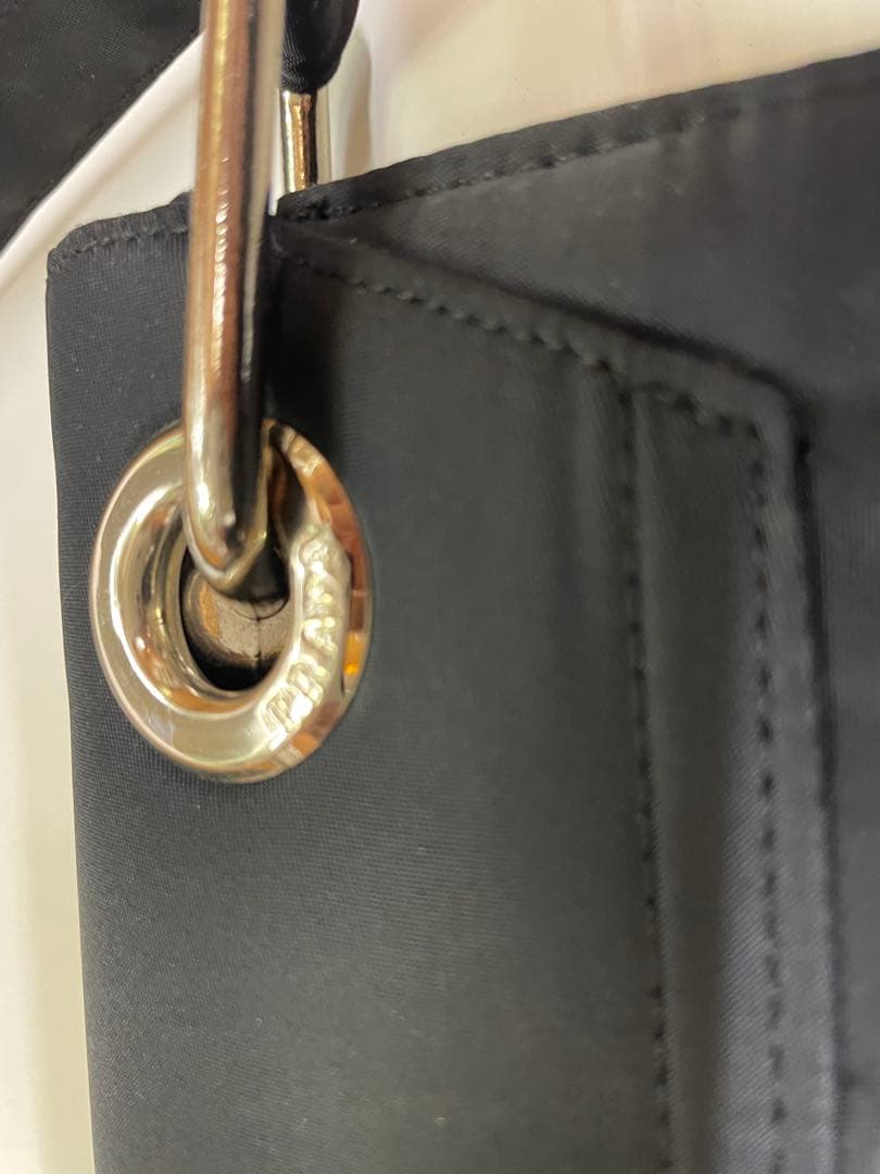 PRADA プラダ ナイロン ハンドバッグ／ショルダーバッグ ブラック 三角ロゴ