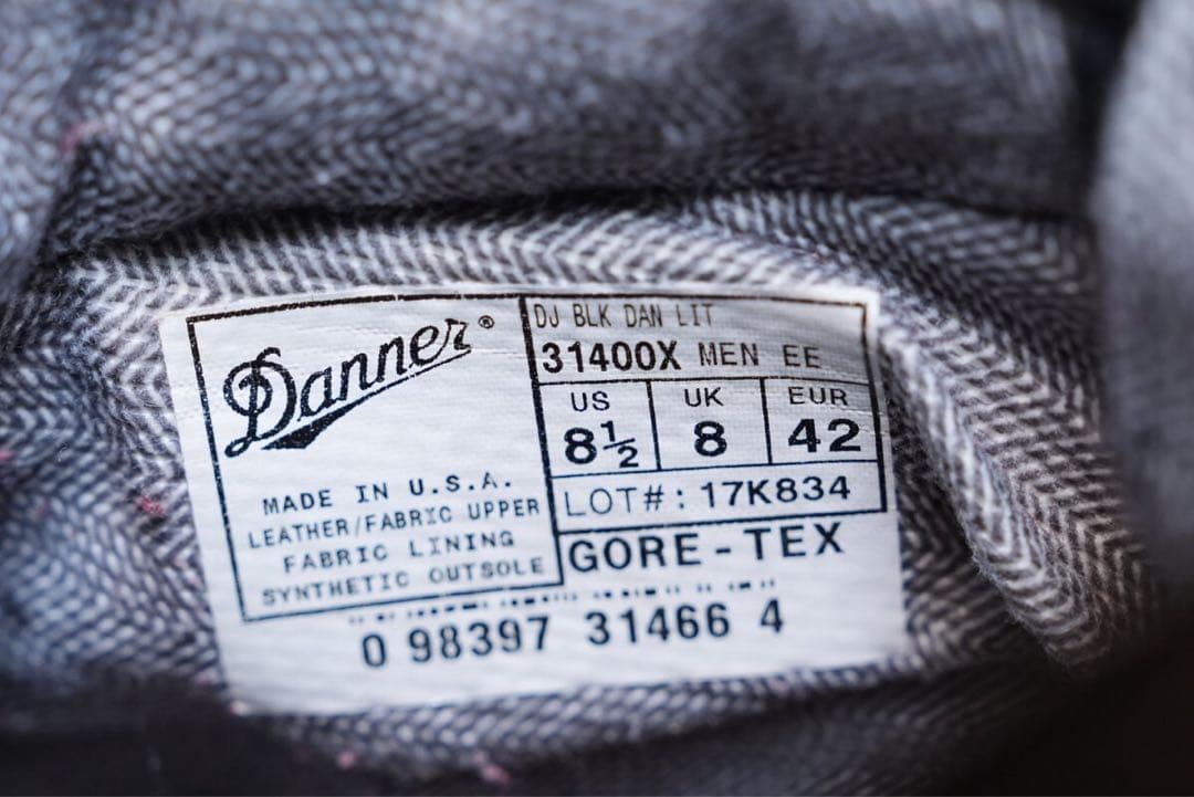 DANNER ダナーライト　ブラック　US8.5(26.5センチ)