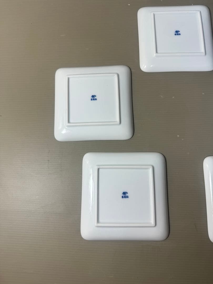2595 香蘭社　茶席の花　皿　5客　金彩　未使用