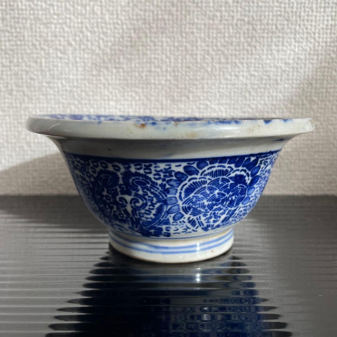 江戸後期〜明治初期 古伊万里 染付鉢 5枚揃い 深鉢 時代物 骨董 アンティーク