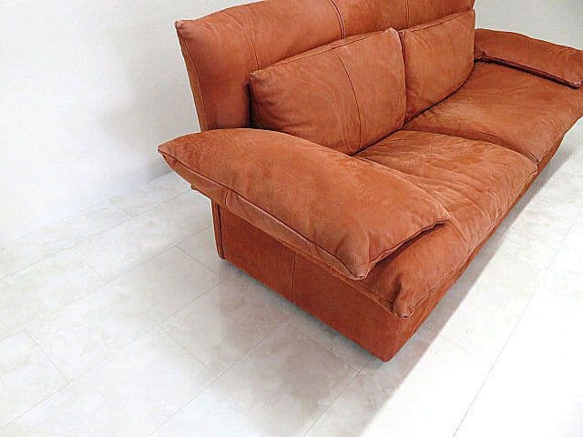 希少品　イタリア　Giovanni Erba & Co. 本革3人掛けソファ
