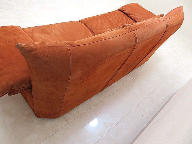 希少品　イタリア　Giovanni Erba & Co. 本革3人掛けソファ