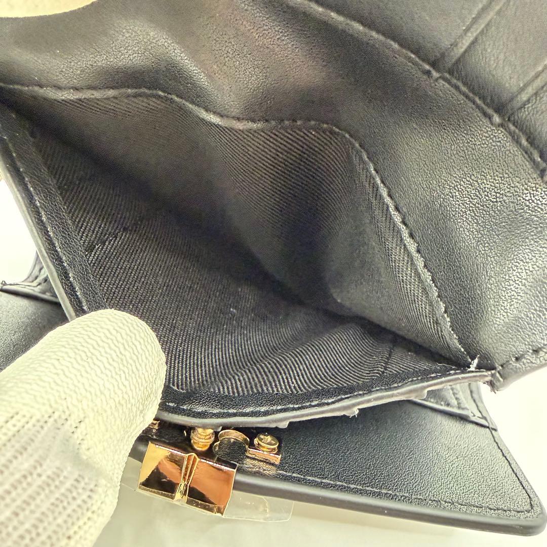 トリーバーチ 三つ折り財布 財布 ブラック キラ 【未使用】