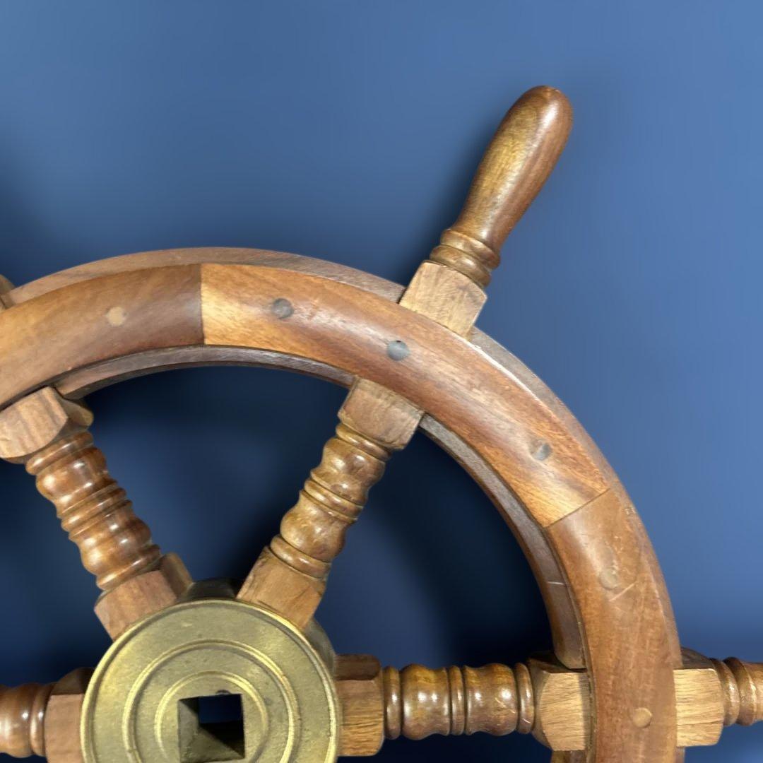 木製 舵輪　ラット　約60.5cm