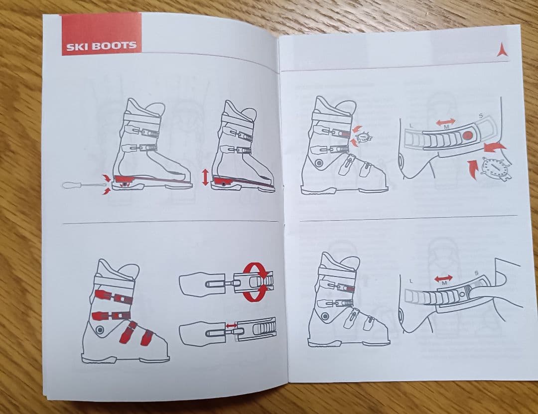 【使用2回】ATOMIC 26~26.5 スキーブーツ　説明書　付属品付き