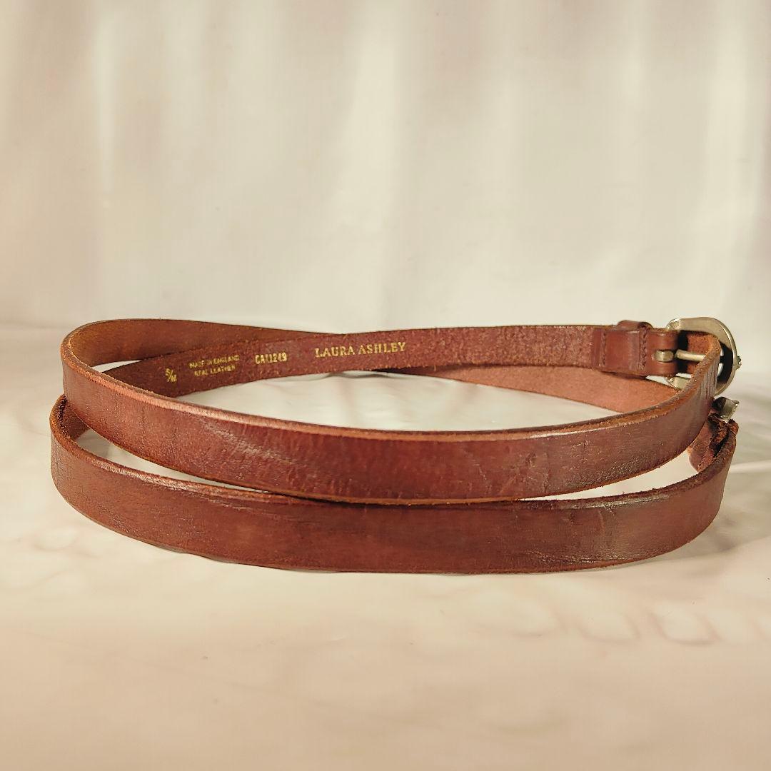 【英国製ヴィンテージ】ダブルラップ本革ベルト　上質クラシックドレスベルト　正規品